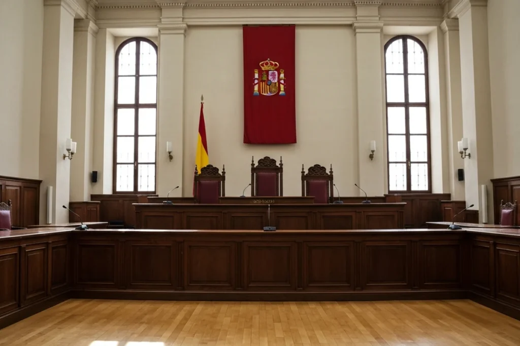 Sala de un Juzgado de Primera Instancia en España