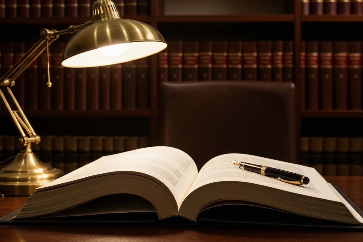 Ley de Arrendamientos Urbanos (LAU) abierta sobre el escritorio de un despacho de abogados