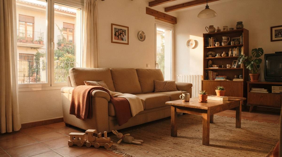 ¿Se puede desahuciar a una familia vulnerable? Salón de una vivienda familiar